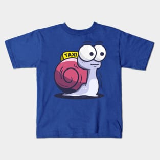 Slow Snail TAXI  No reason to rush Kids T-Shirt